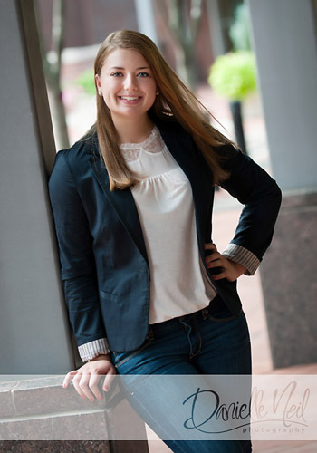 downtown_columbus_photographer senior portrait in downtown columbus around the fantastic arena disctrict